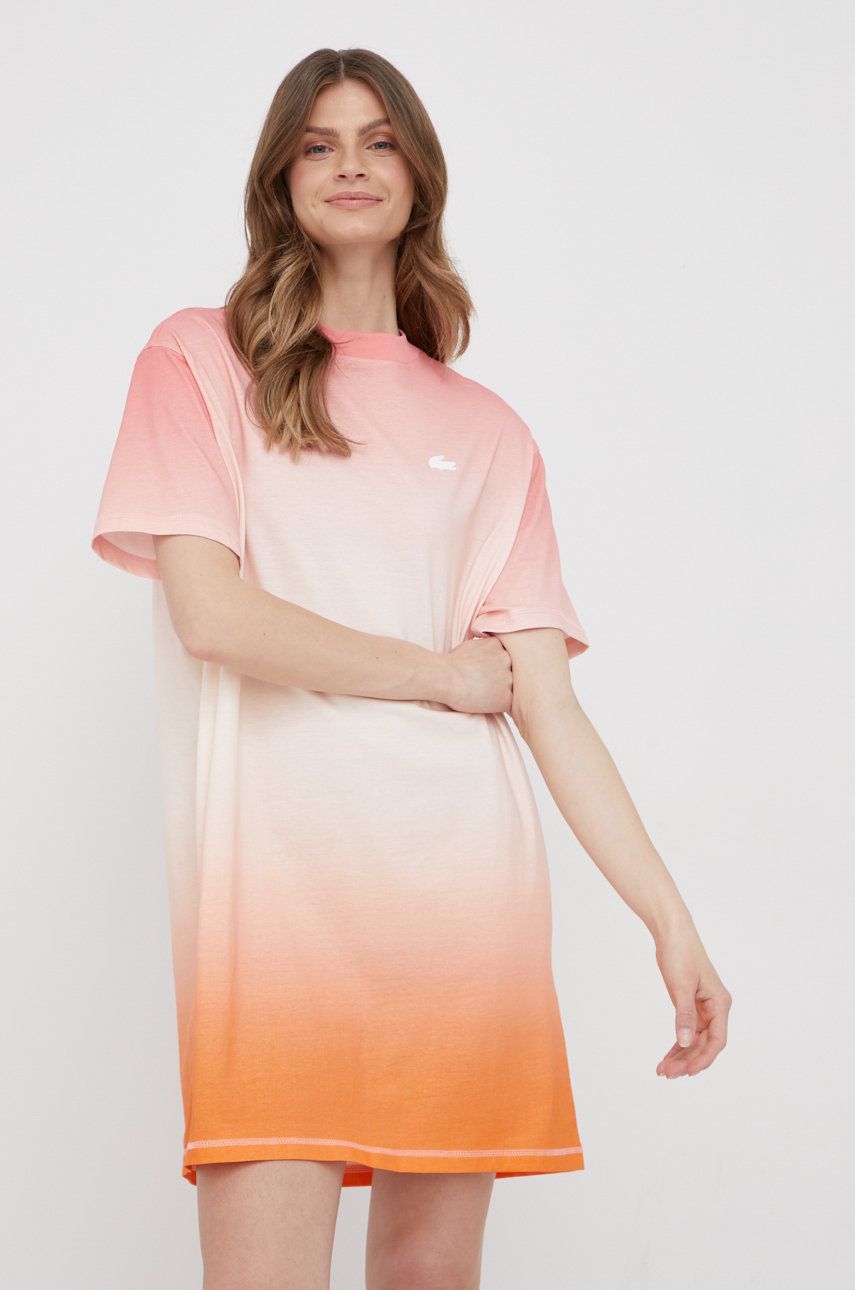 Lacoste rochie din bumbac culoarea portocaliu, mini, drept answear.ro imagine noua gjx.ro