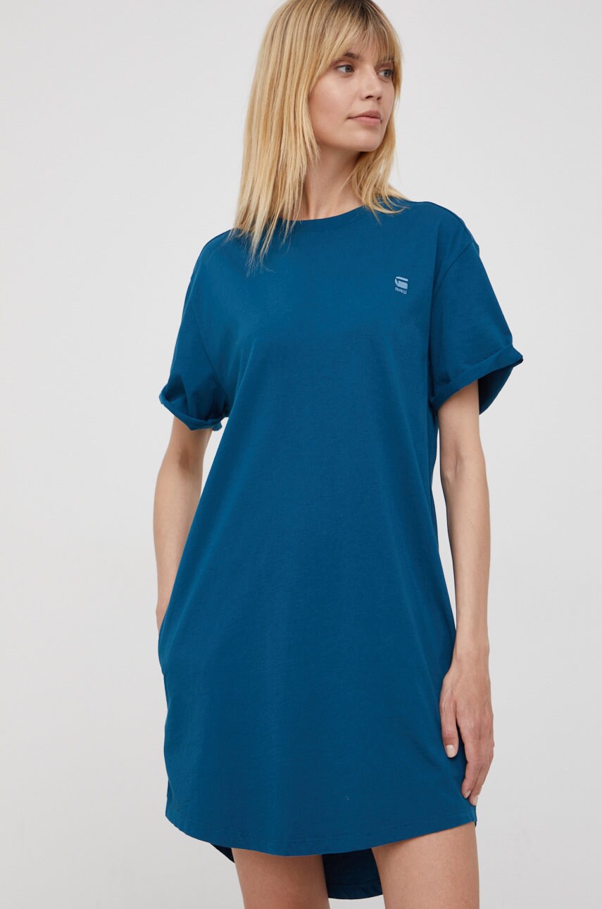 

Хлопковое платье G-Star Raw цвет зелёный mini oversize