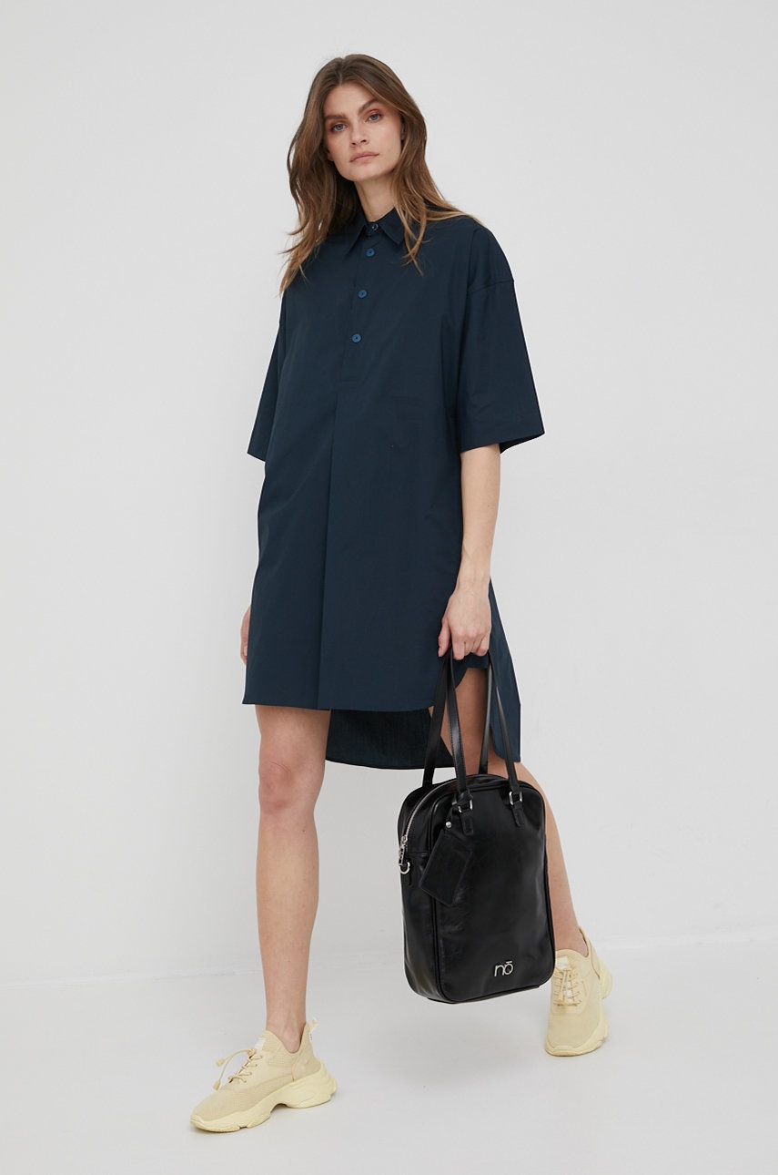 

Хлопковое платье G-Star Raw цвет синий mini oversize