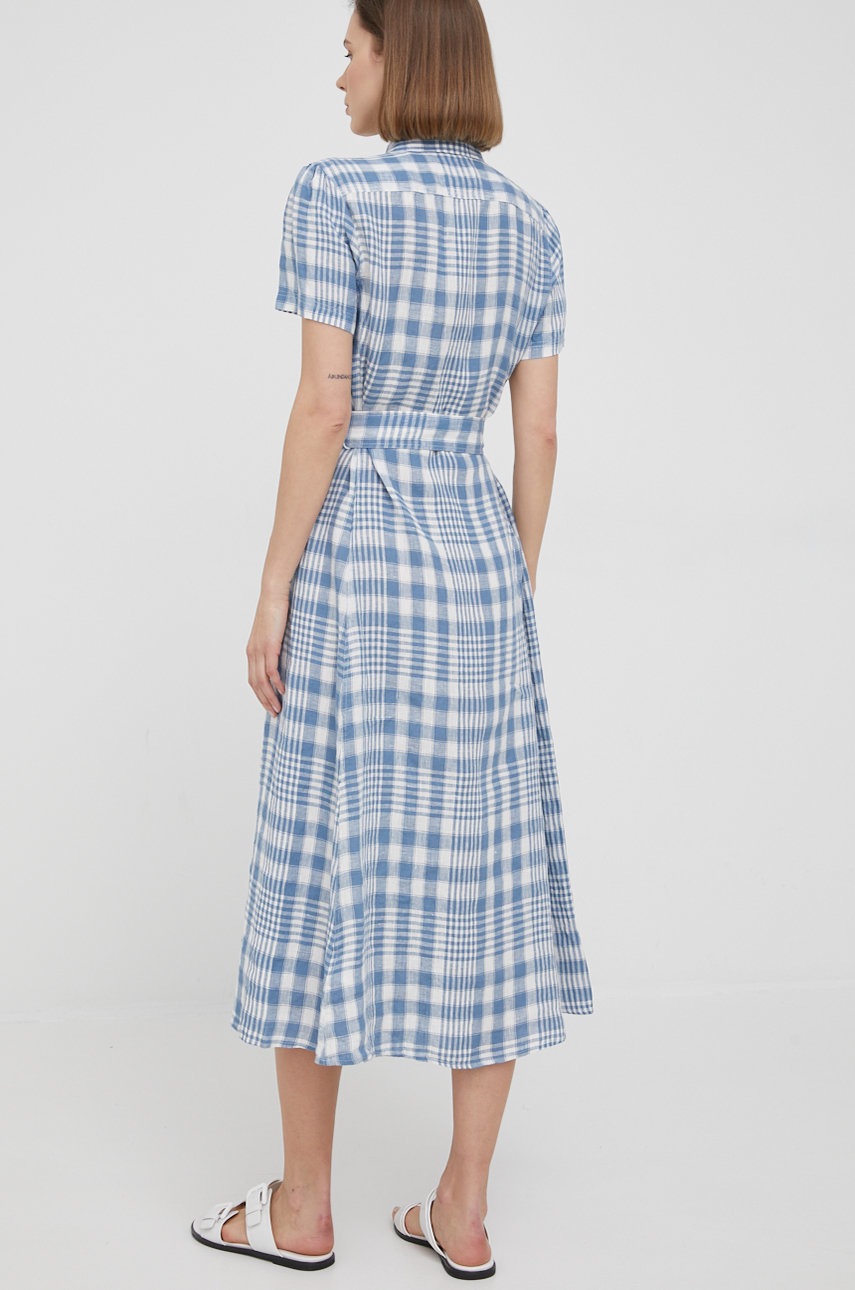 

Льняна сукня Polo Ralph Lauren midi розкльошена