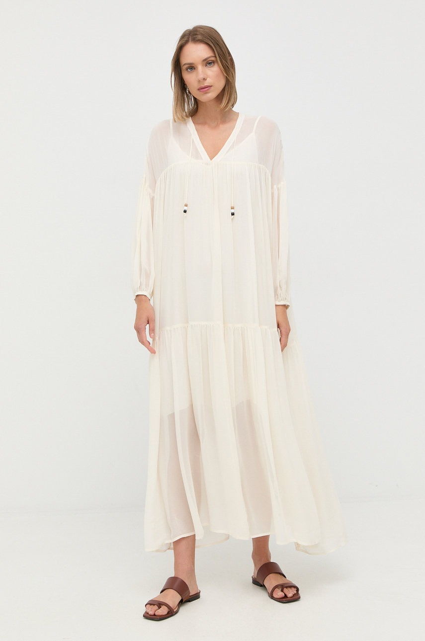 

Сукня BOSS колір бежевий maxi oversize