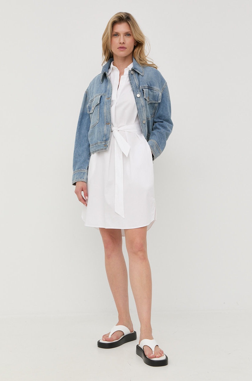 

Платье BOSS цвет белый mini oversize