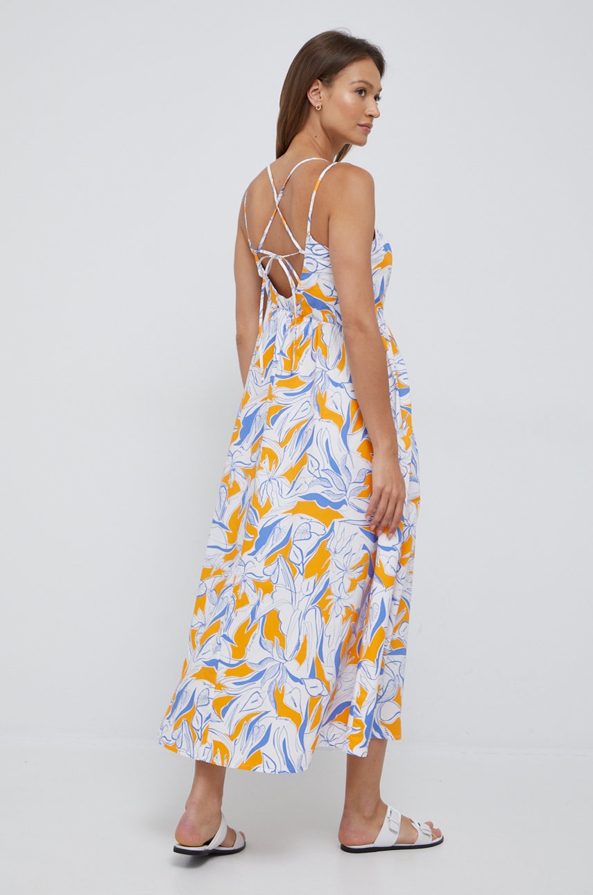 

Хлопковое платье United Colors of Benetton maxi расклешённая
