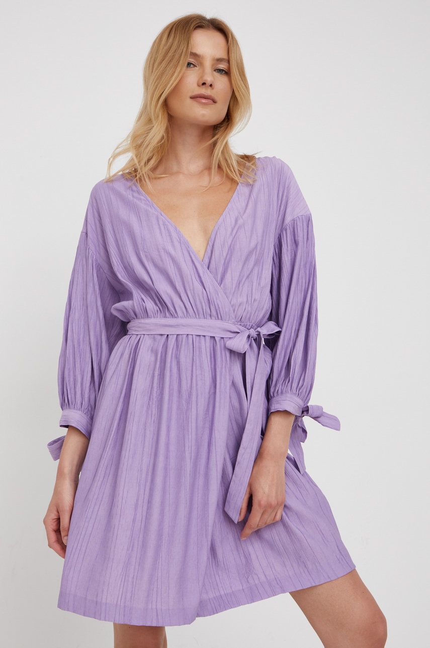 United Colors of Benetton rochie culoarea violet, mini, evazati