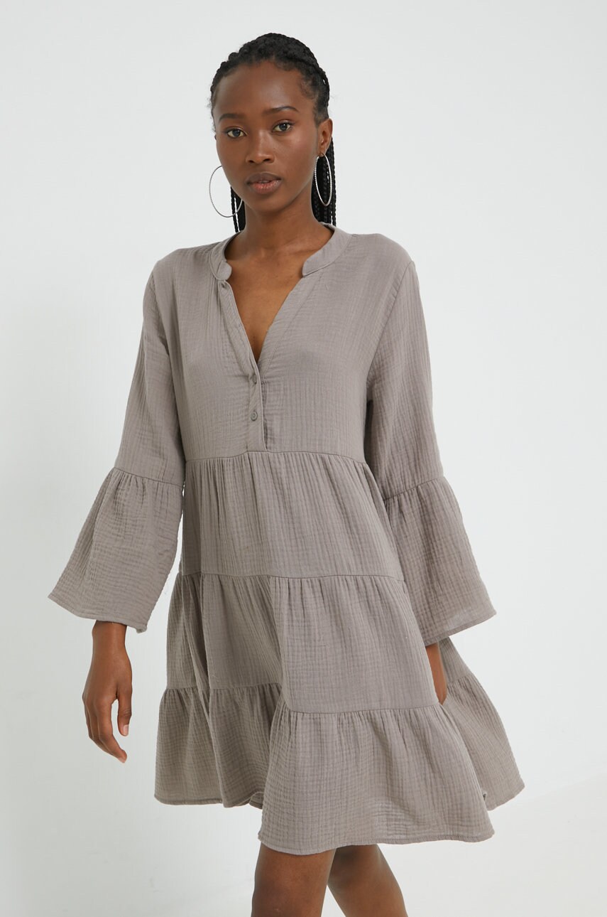 

Хлопковое платье JDY цвет серый mini oversize