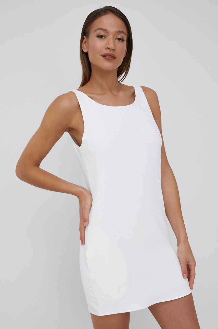 Calvin Klein sukienka kolor biały mini prosta