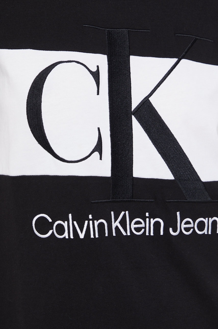 Бавовняна сукня Calvin Klein Jeans колір чорний mini пряма