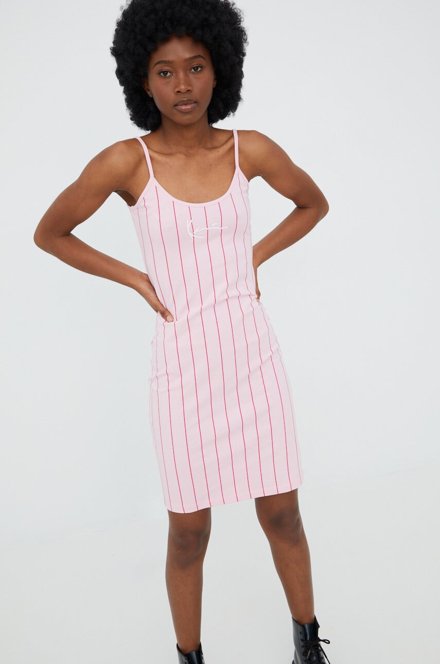 Karl kani rochie culoarea roz, mini, mulata