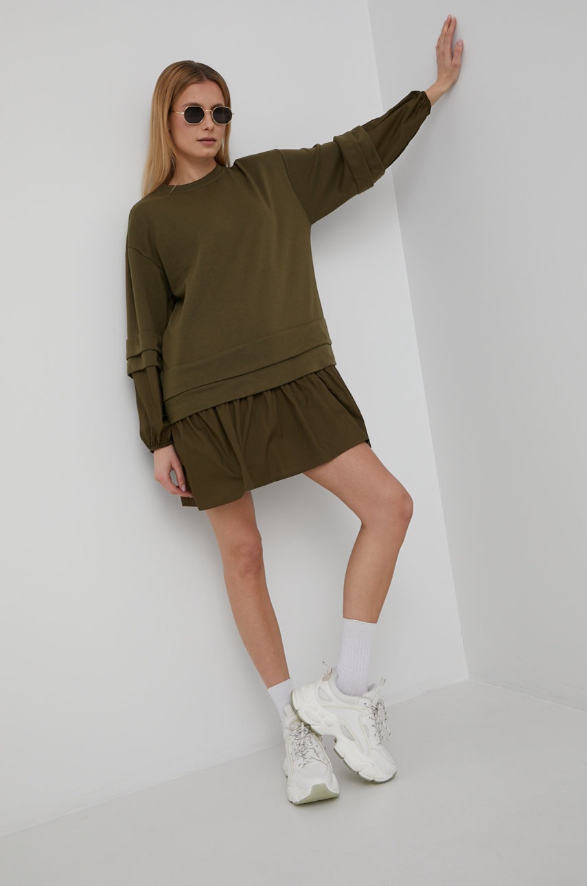

Рокля Vero Moda в зелено къс модел разкроен модел, Зелен