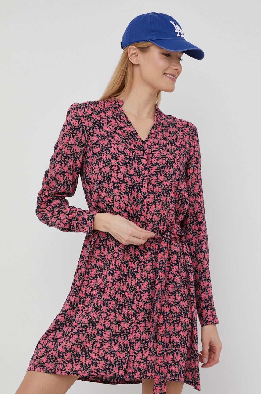 

Рокля Vero Moda в тъмносиньо къс модел със стандартна кройка, Тъмносин