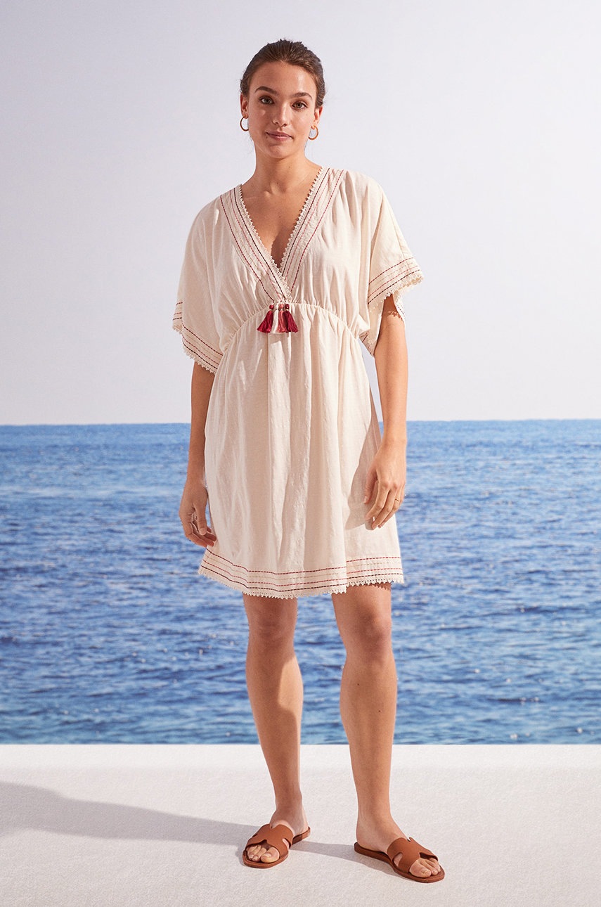 

Платье women'secret Bazar цвет бежевый mini oversize