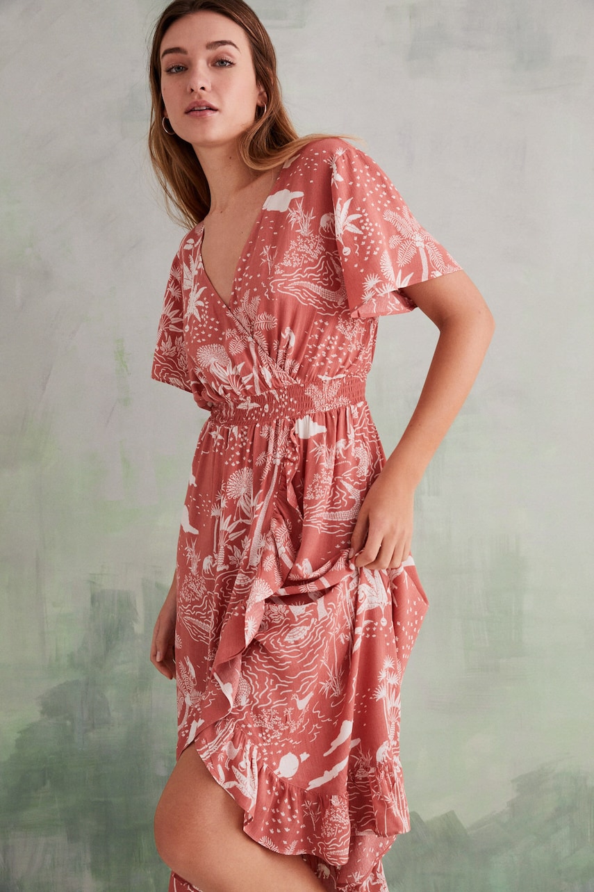 Women'secret rochie culoarea portocaliu, midi, evazati