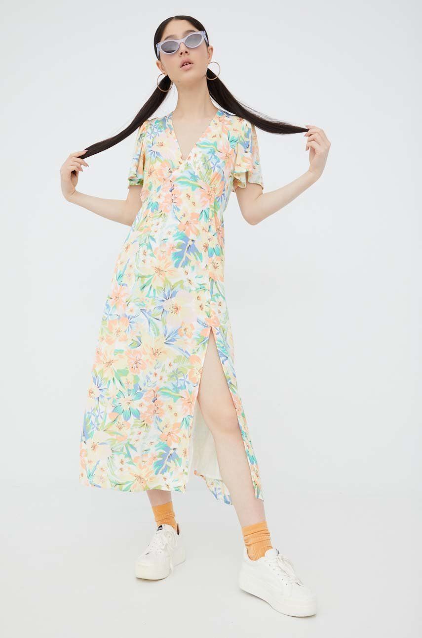 Šaty Billabong midi - vícebarevná -  Podšívka: 100% Polyester Hlavní materiál: 100% Viskóz