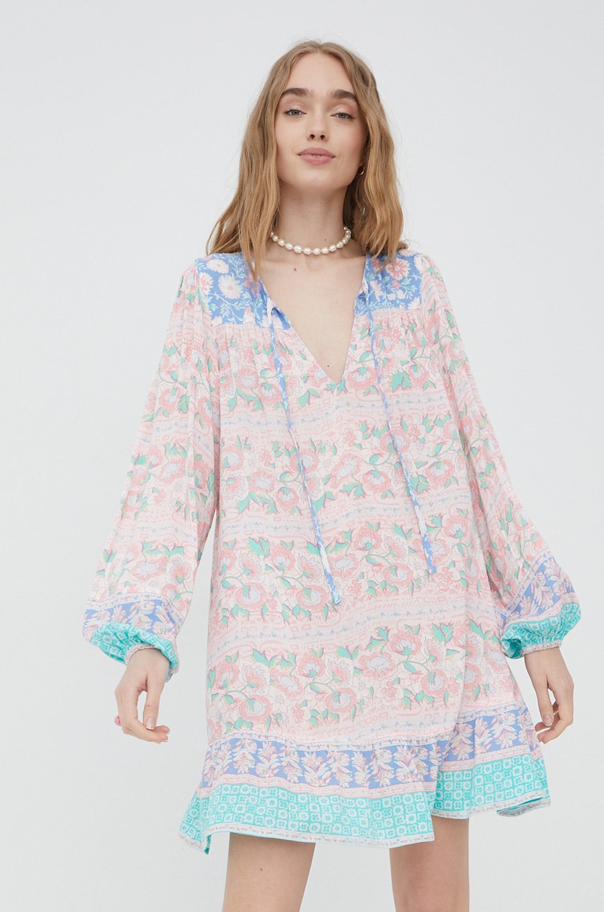 

Рокля Billabong Billabong X Hippie в розово къс модел разкроен модел, Розов