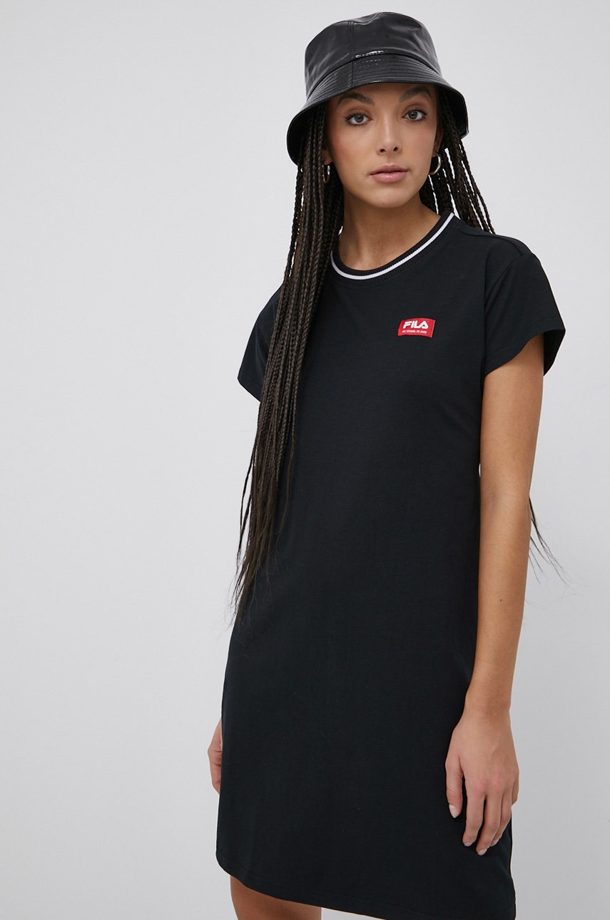 

Футболка Fila колір чорний mini пряма