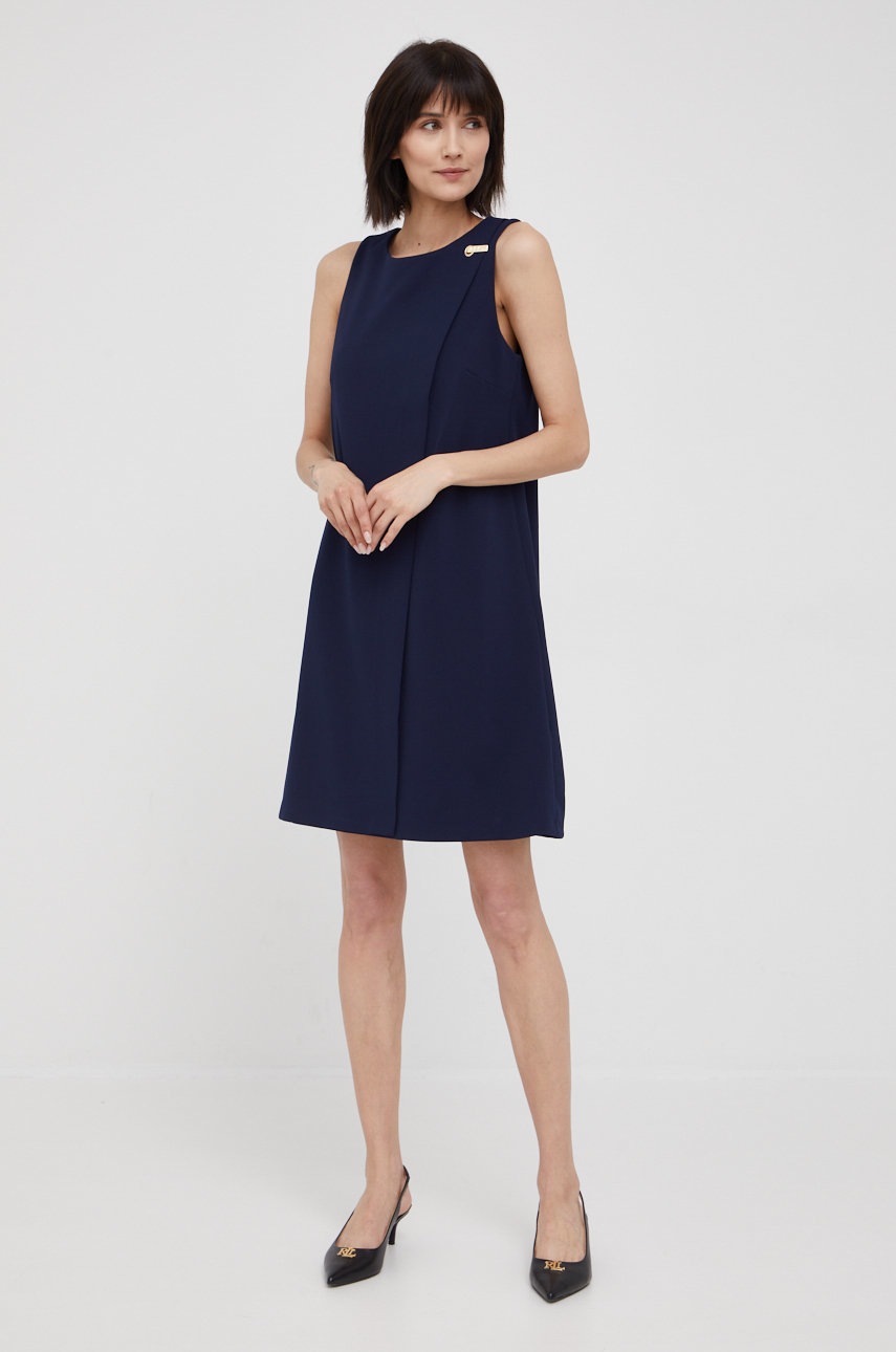 

Платье Dkny цвет синий mini прямая