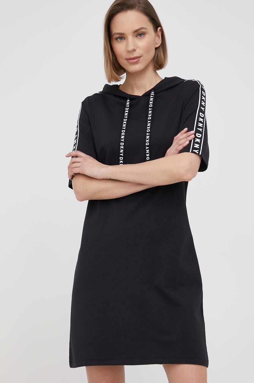

Платье Dkny цвет чёрный mini прямая
