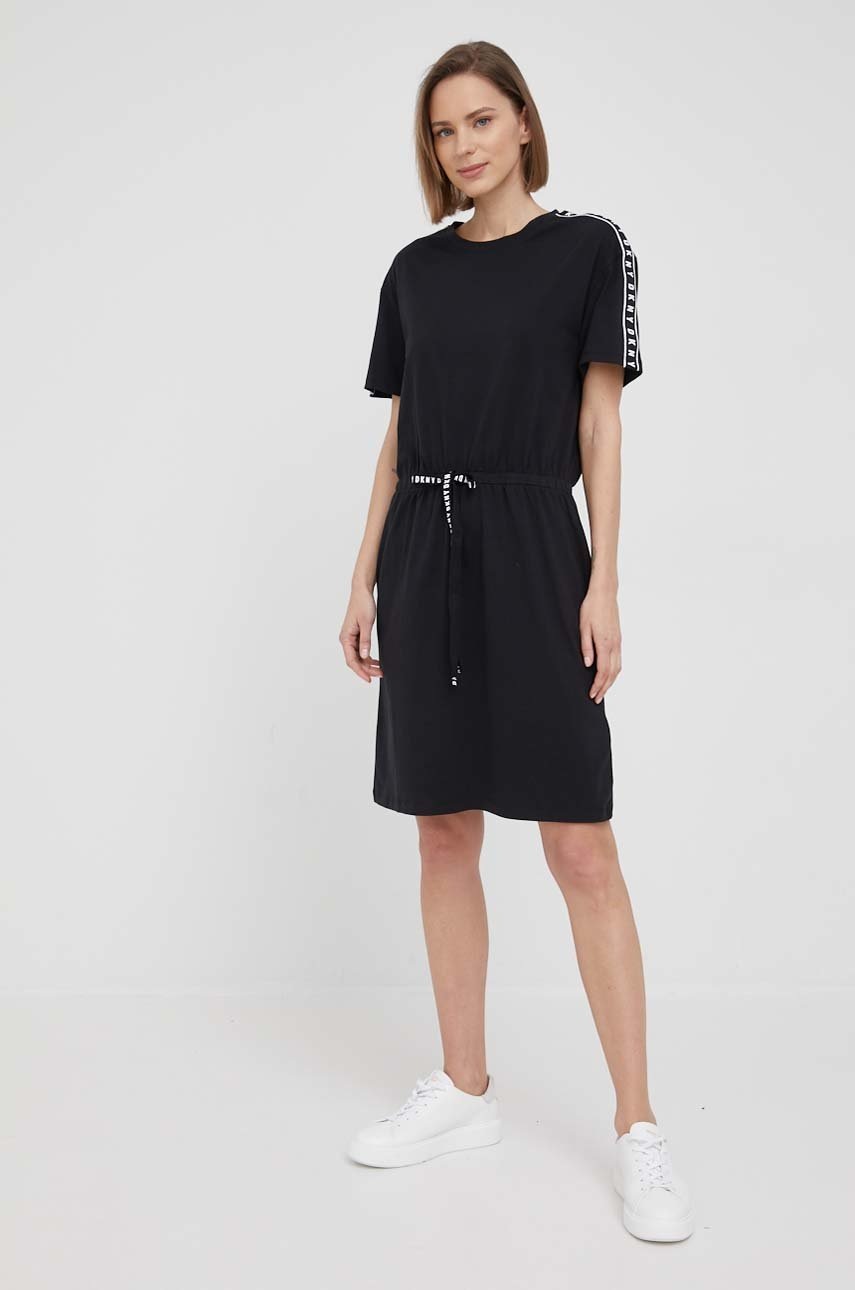 

Платье Dkny цвет чёрный mini прямая