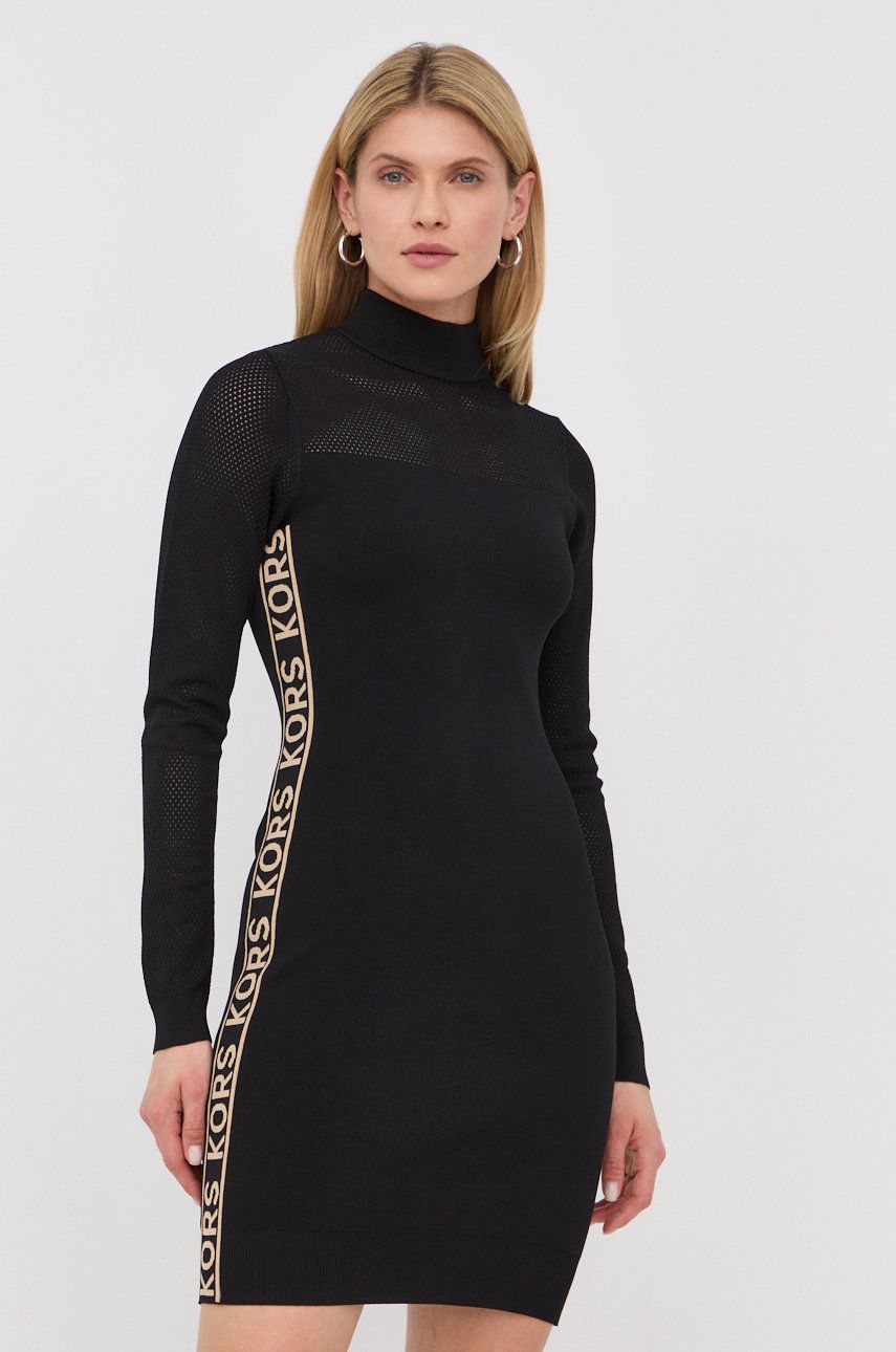 MICHAEL Michael Kors rochie culoarea negru, mini, mulata