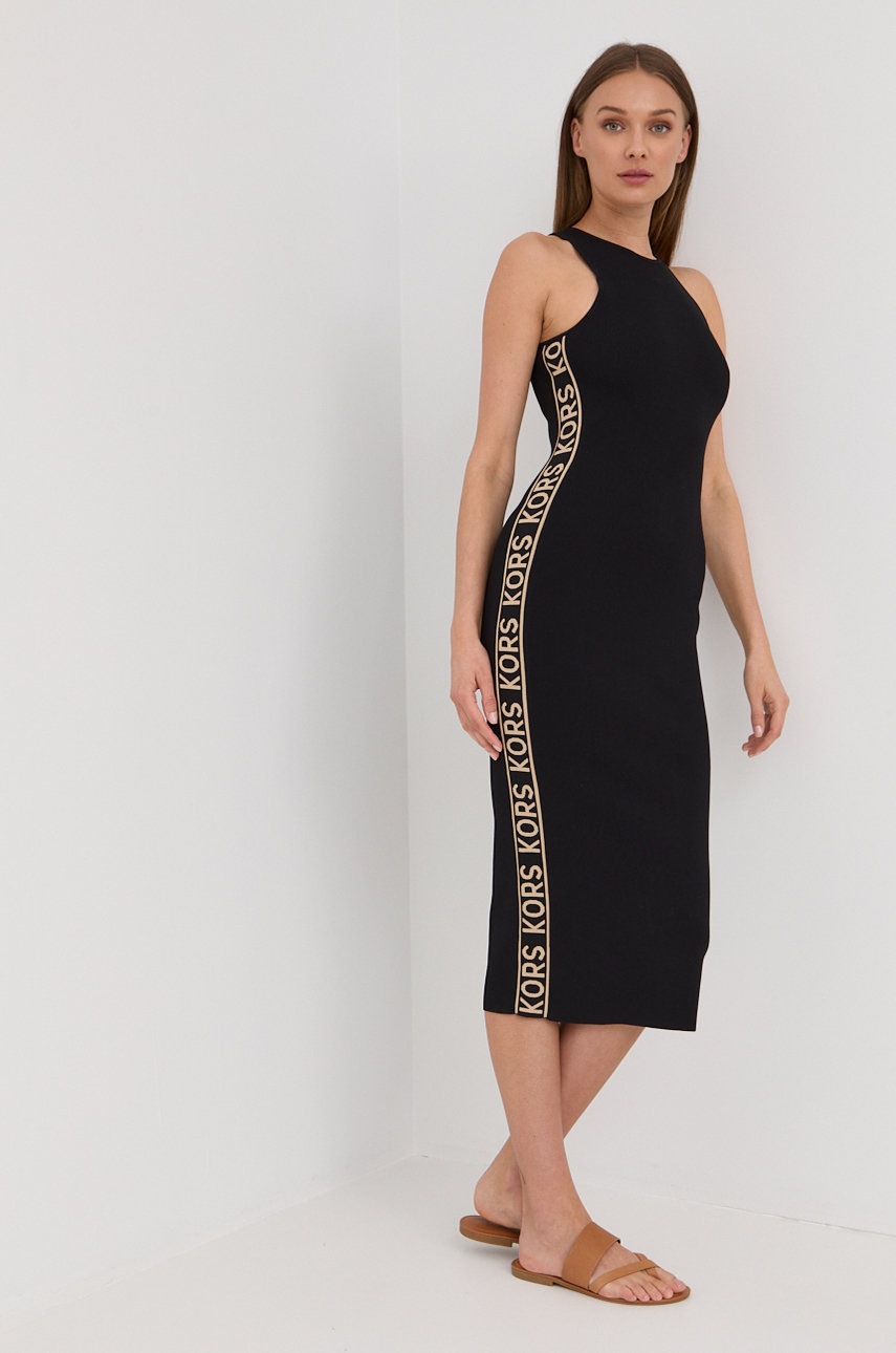 

Сукня MICHAEL Michael Kors колір чорний midi облягаюча