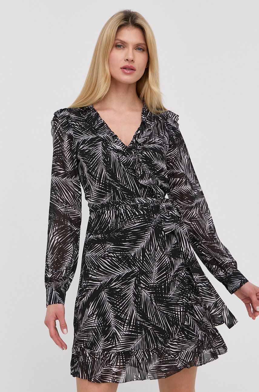 MICHAEL Michael Kors rochie culoarea negru, mini, evazati answear.ro imagine noua