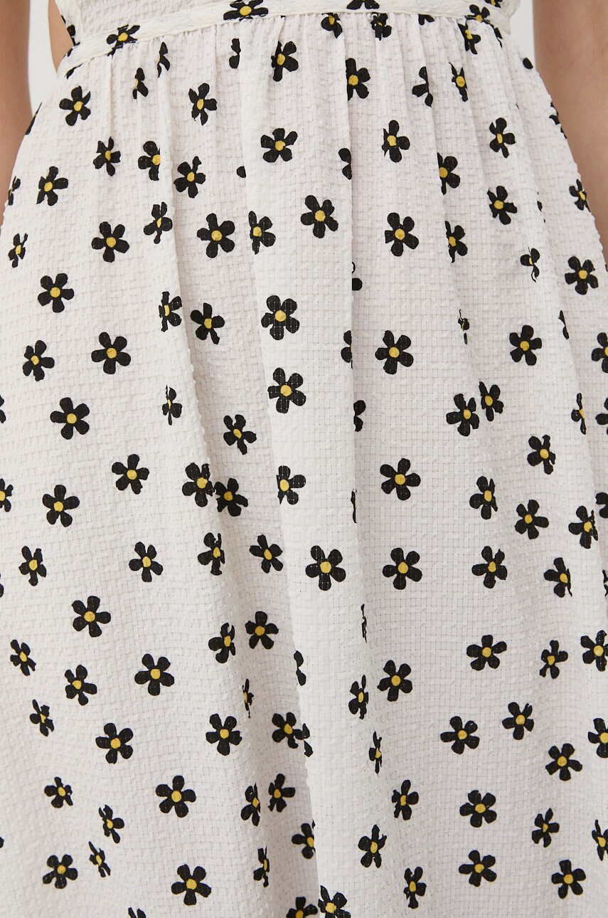Сукня For Love & Lemons колір білий midi розкльошена