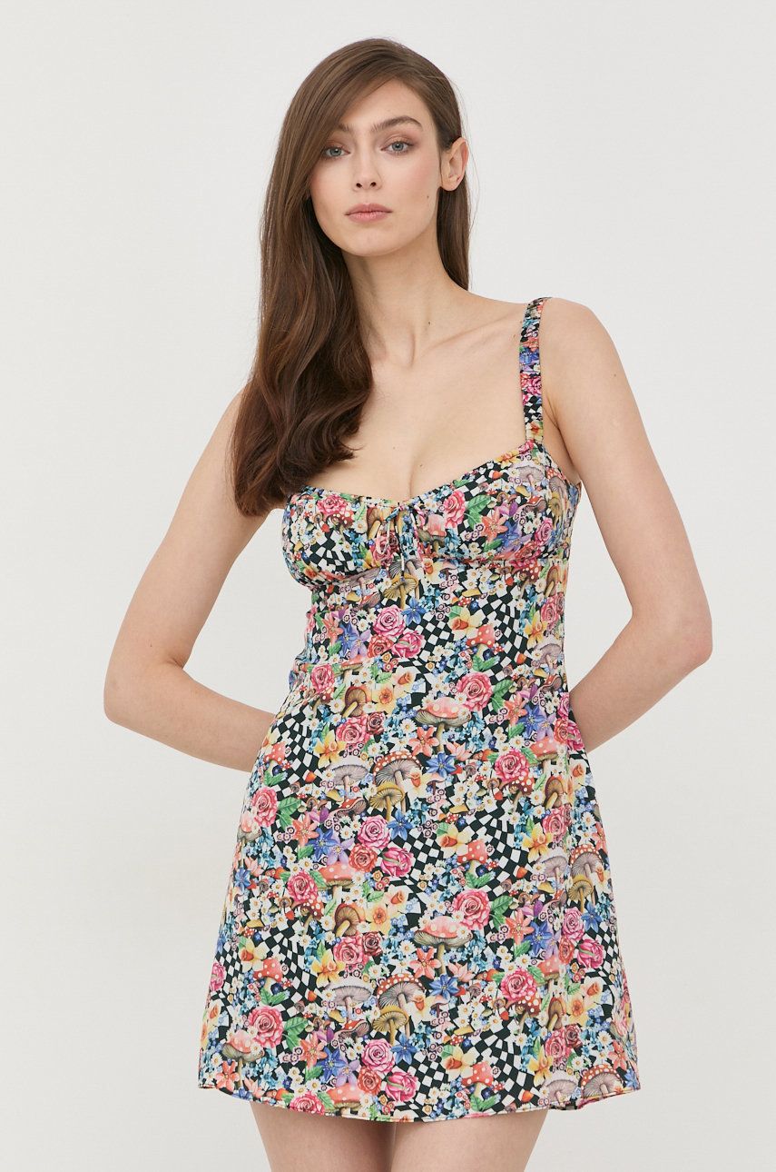 Šaty For Love & Lemons mini - vícebarevná -  Hlavní materiál: 100% Polyester Podšívka: 98%