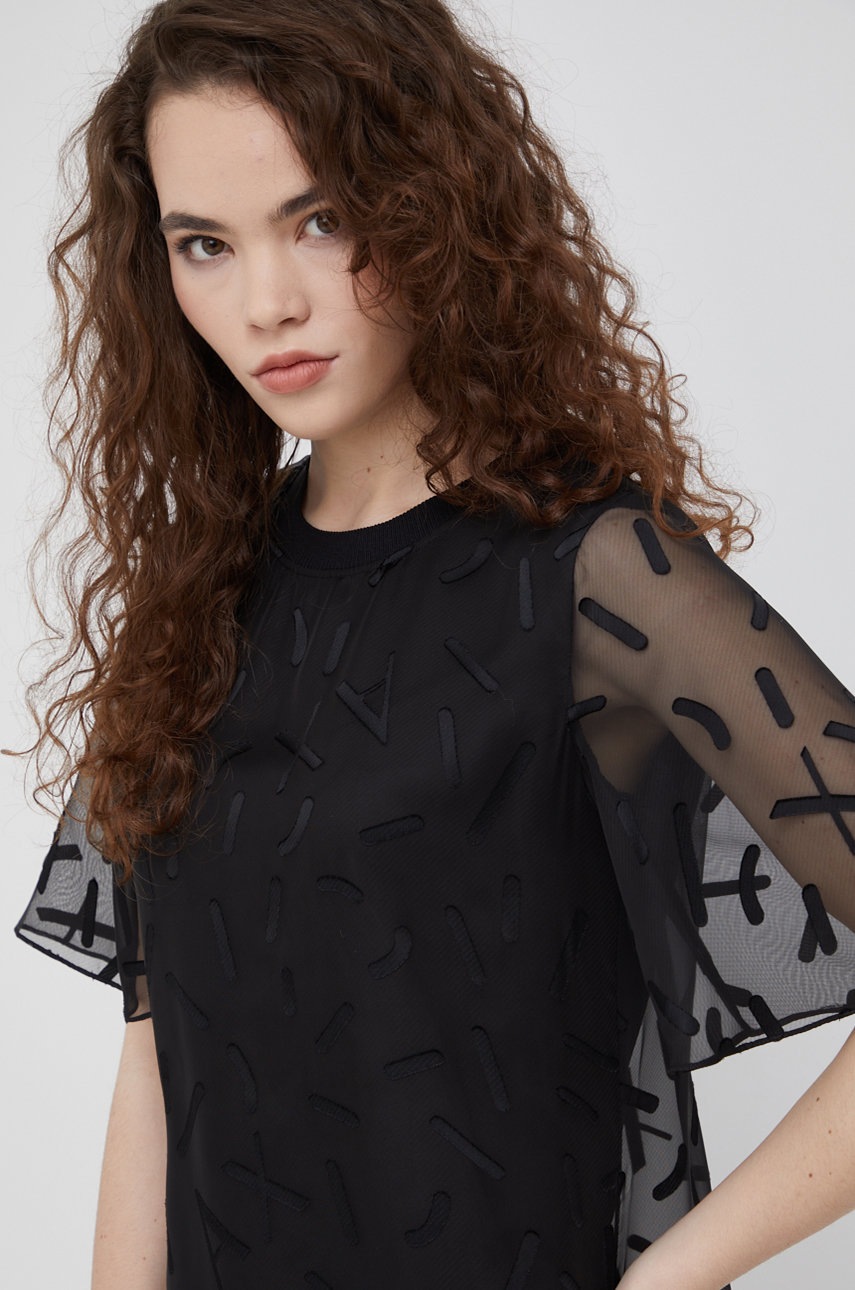 

Сукня Armani Exchange колір чорний midi пряма