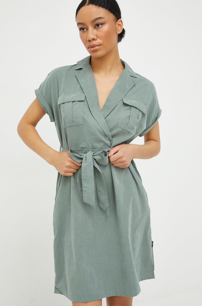 Protest rochie culoarea verde, mini, drept