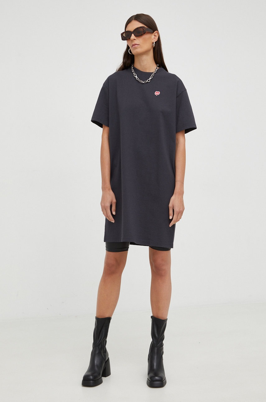 

Бавовняна сукня Deus Ex Machina колір сірий mini oversize