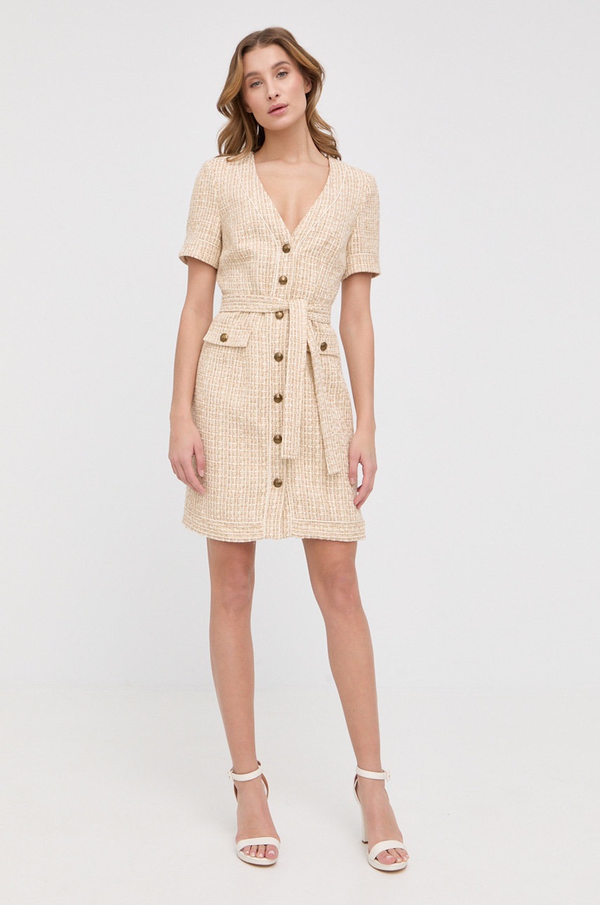 

Платье Marciano Guess цвет бежевый mini облегающая