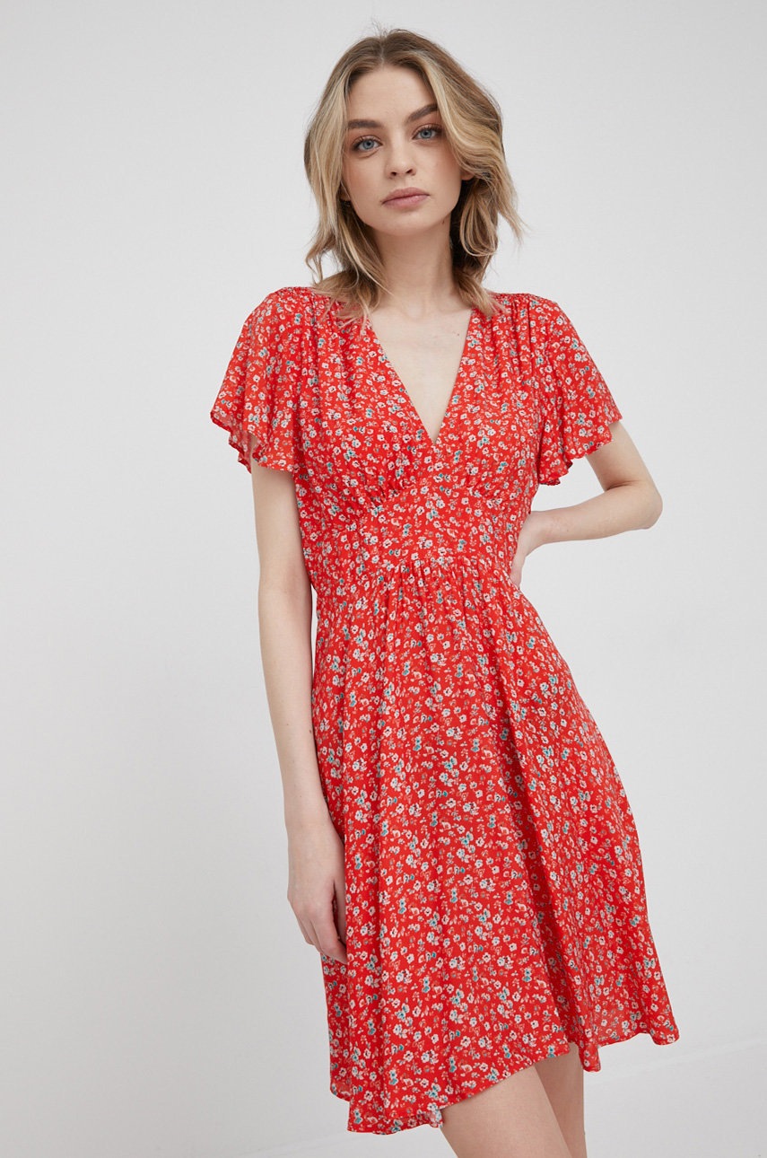 

Сукня Pepe Jeans колір червоний mini розкльошена