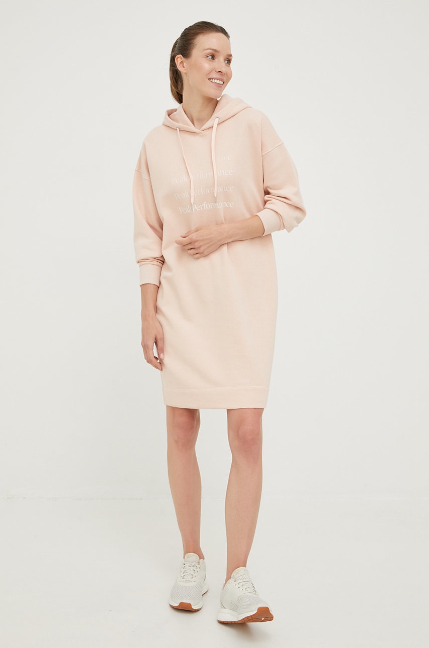 

Сукня Peak Performance колір рожевий mini oversize