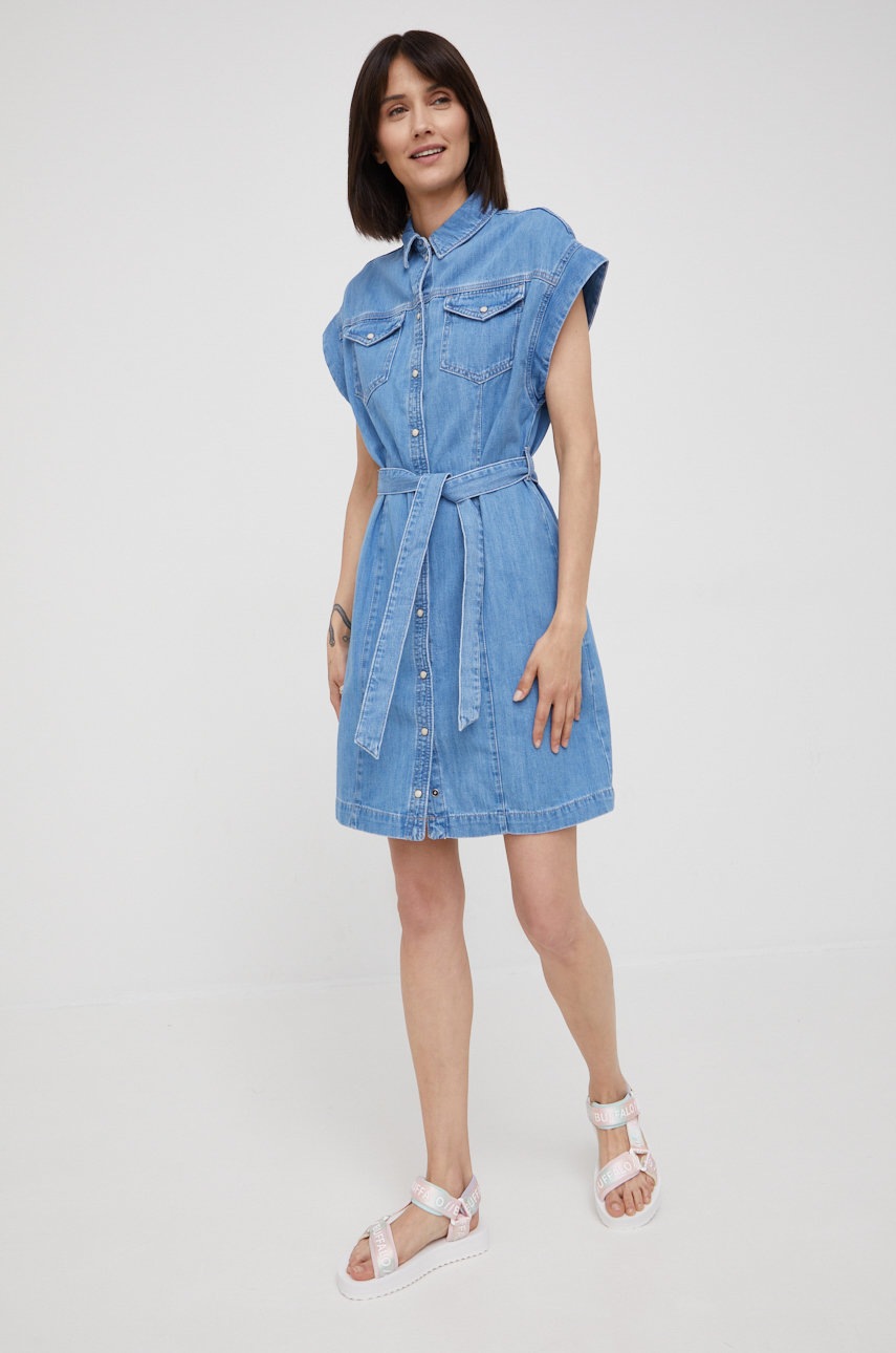 

Джинсовое платье Pepe Jeans mini облегающая