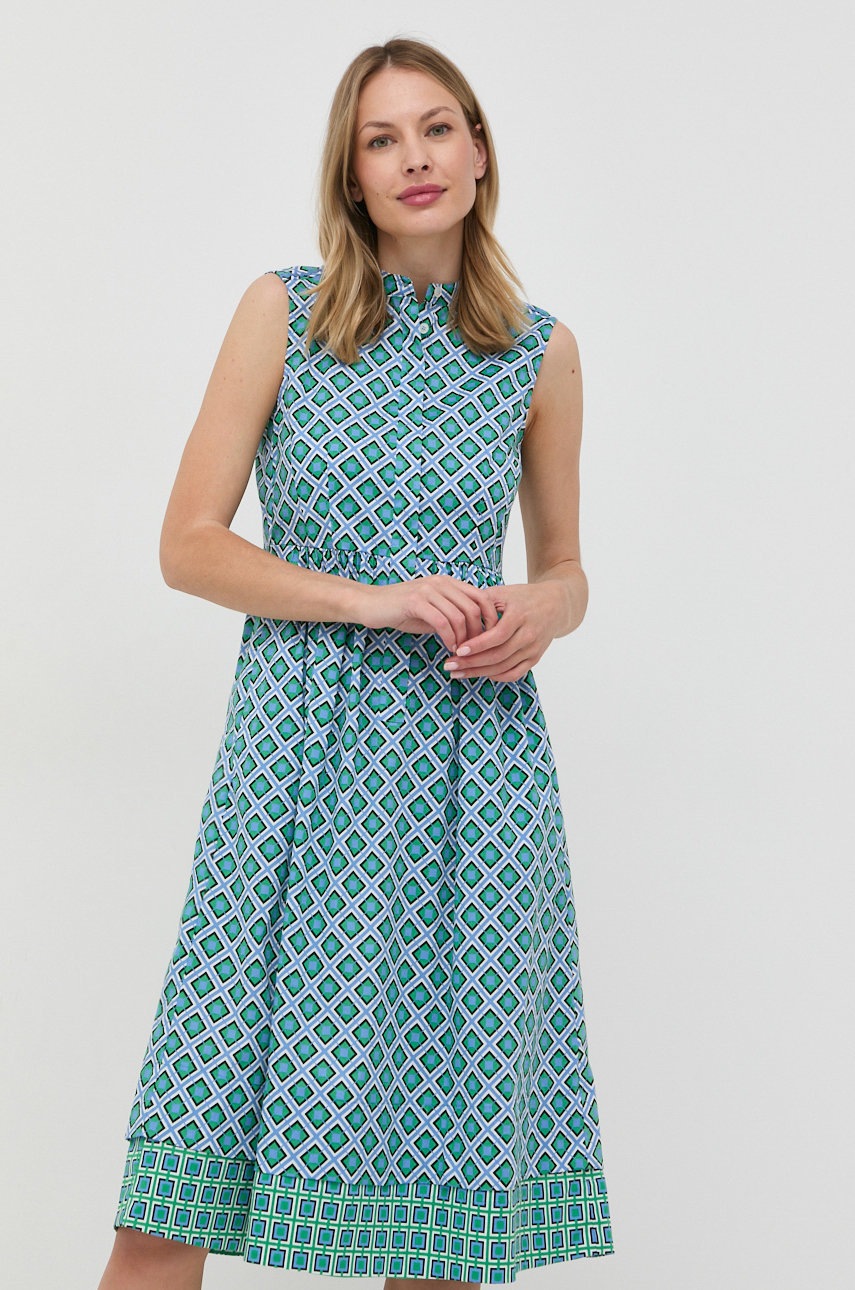 

Рокля Marella къс модел разкроен модел, Син