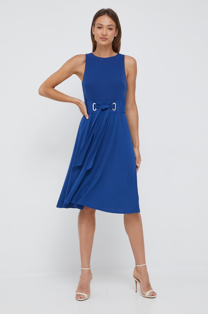 

Сукня Lauren Ralph Lauren колір синій mini розкльошена