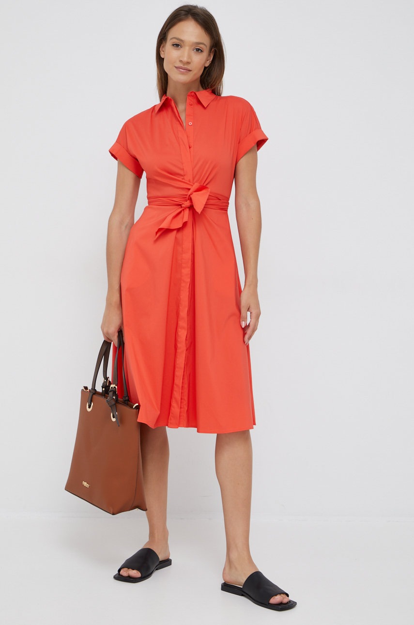 

Платье Lauren Ralph Lauren цвет красный mini расклешённая