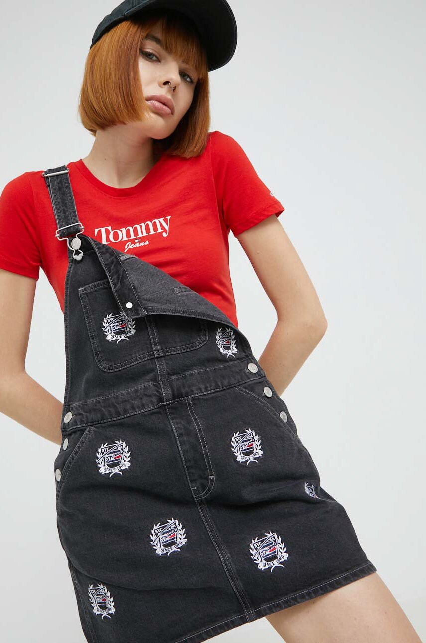 

Джинсова сукня Tommy Jeans колір сірий mini пряма