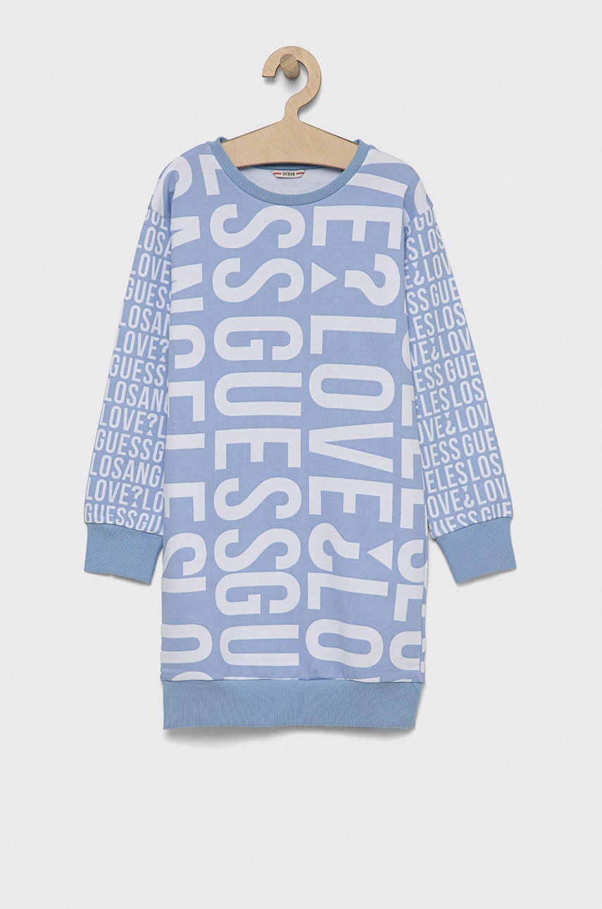 

Дитяча бавовняна сукня Guess mini пряма