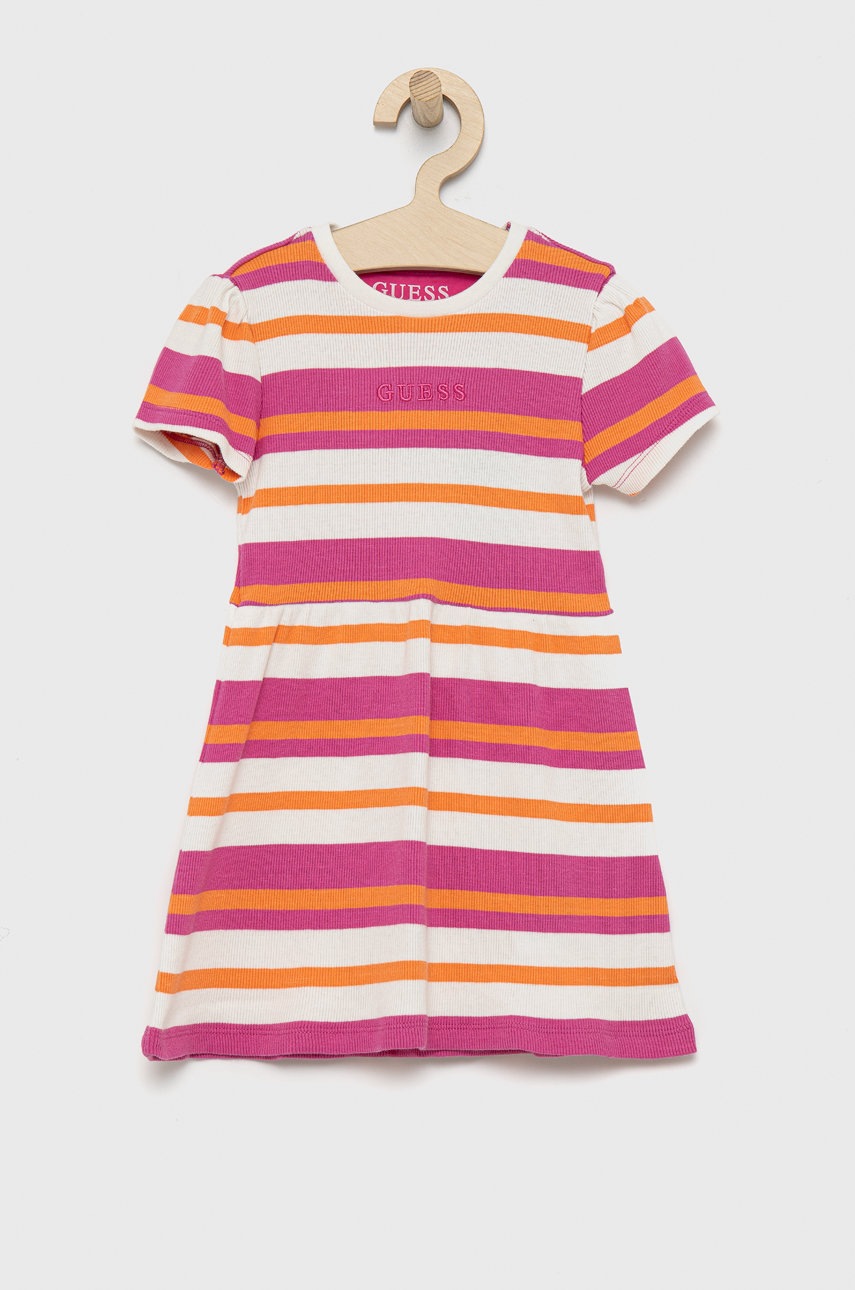 

Хлопковое детское платье Guess mini расклешённое