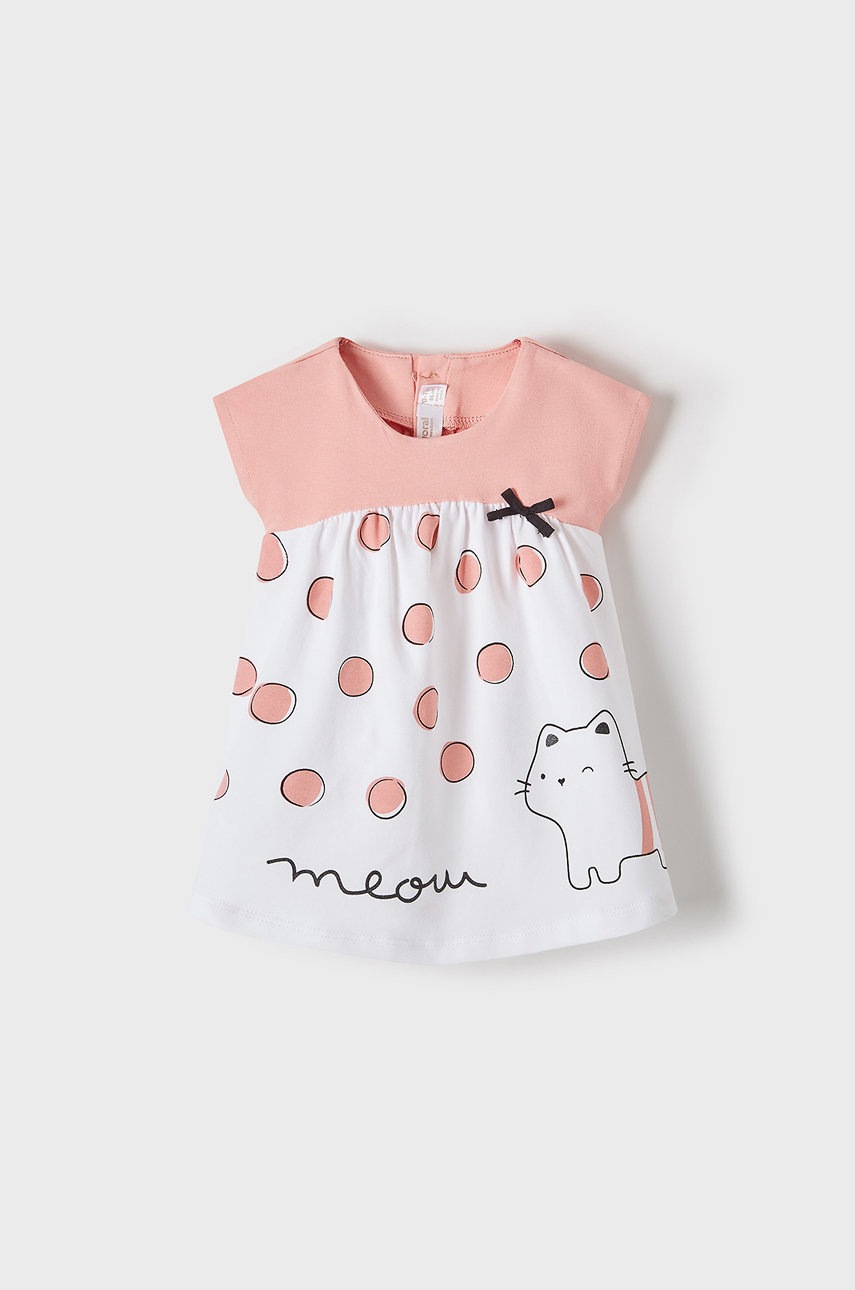 Платье для младенцев Mayoral Newborn цвет розовый mini расклешённая