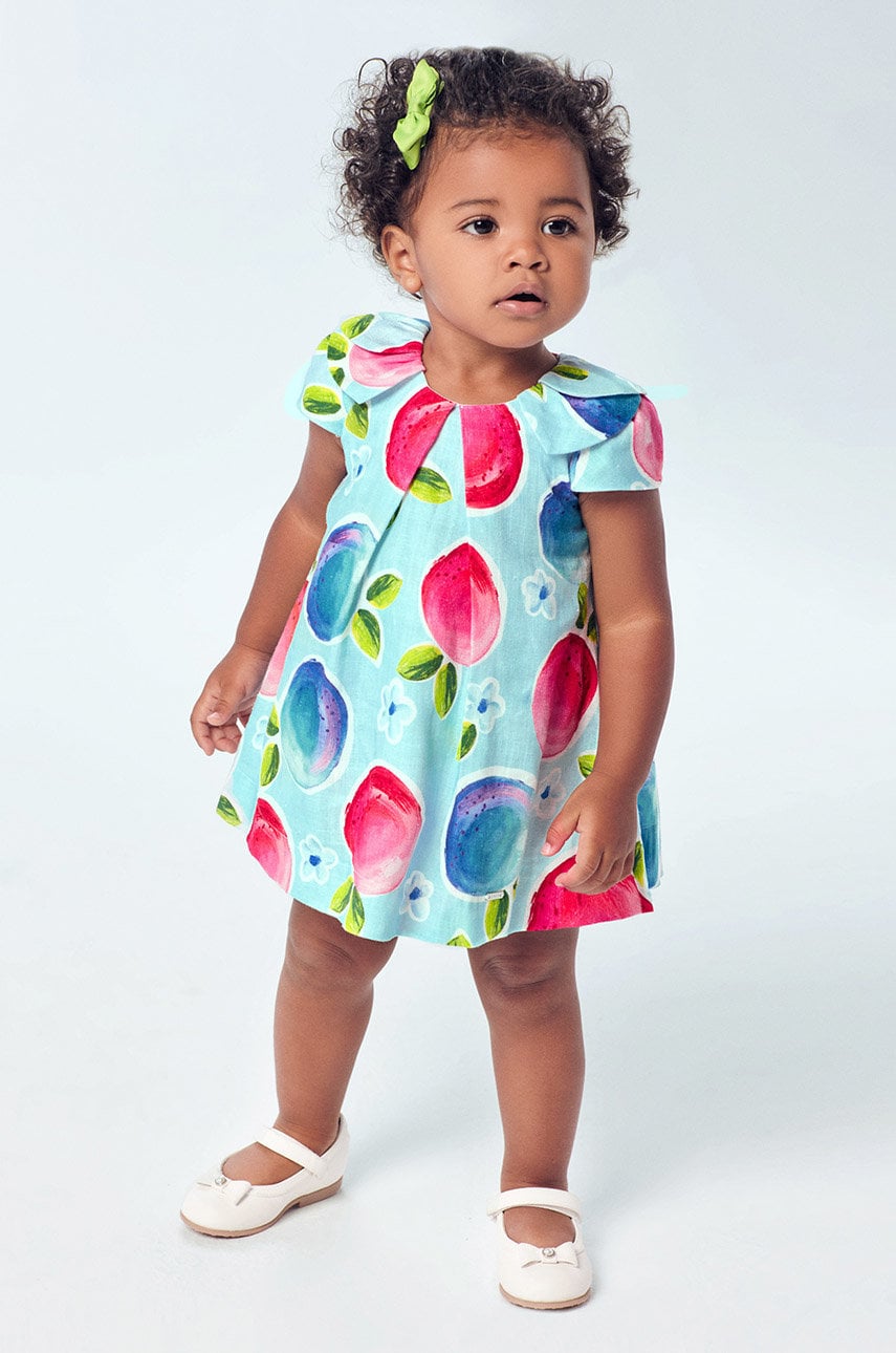 Mayoral rochie fete culoarea turcoaz, mini, evazati