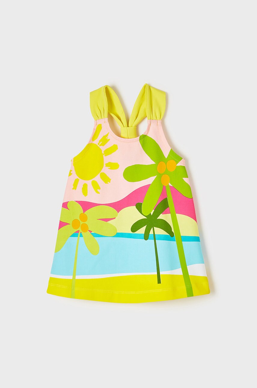 Mayoral rochie fete culoarea galben, mini, evazati