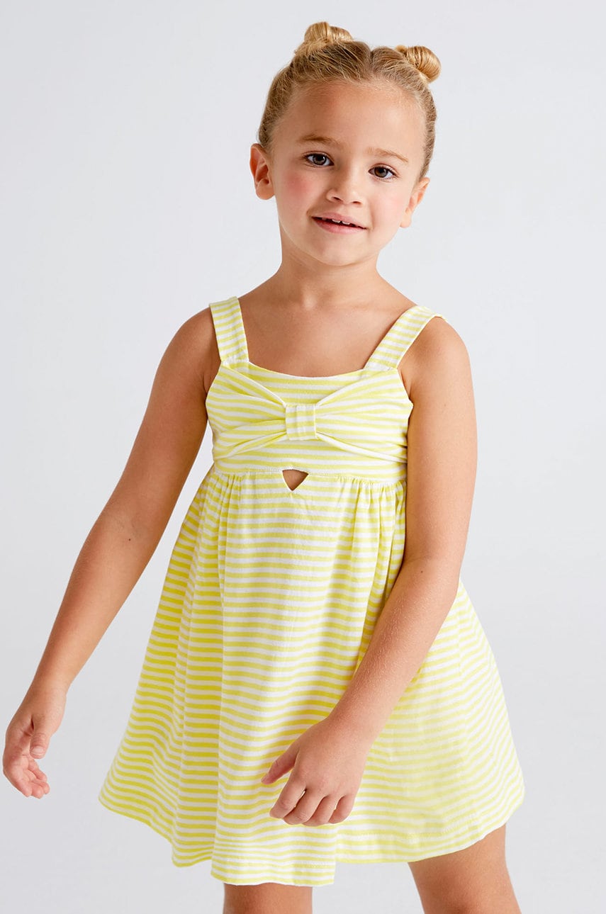 Mayoral rochie fete culoarea galben, mini, drept