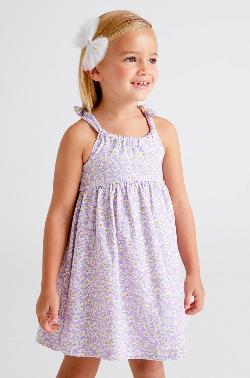 Mayoral rochie fete culoarea violet, mini, drept