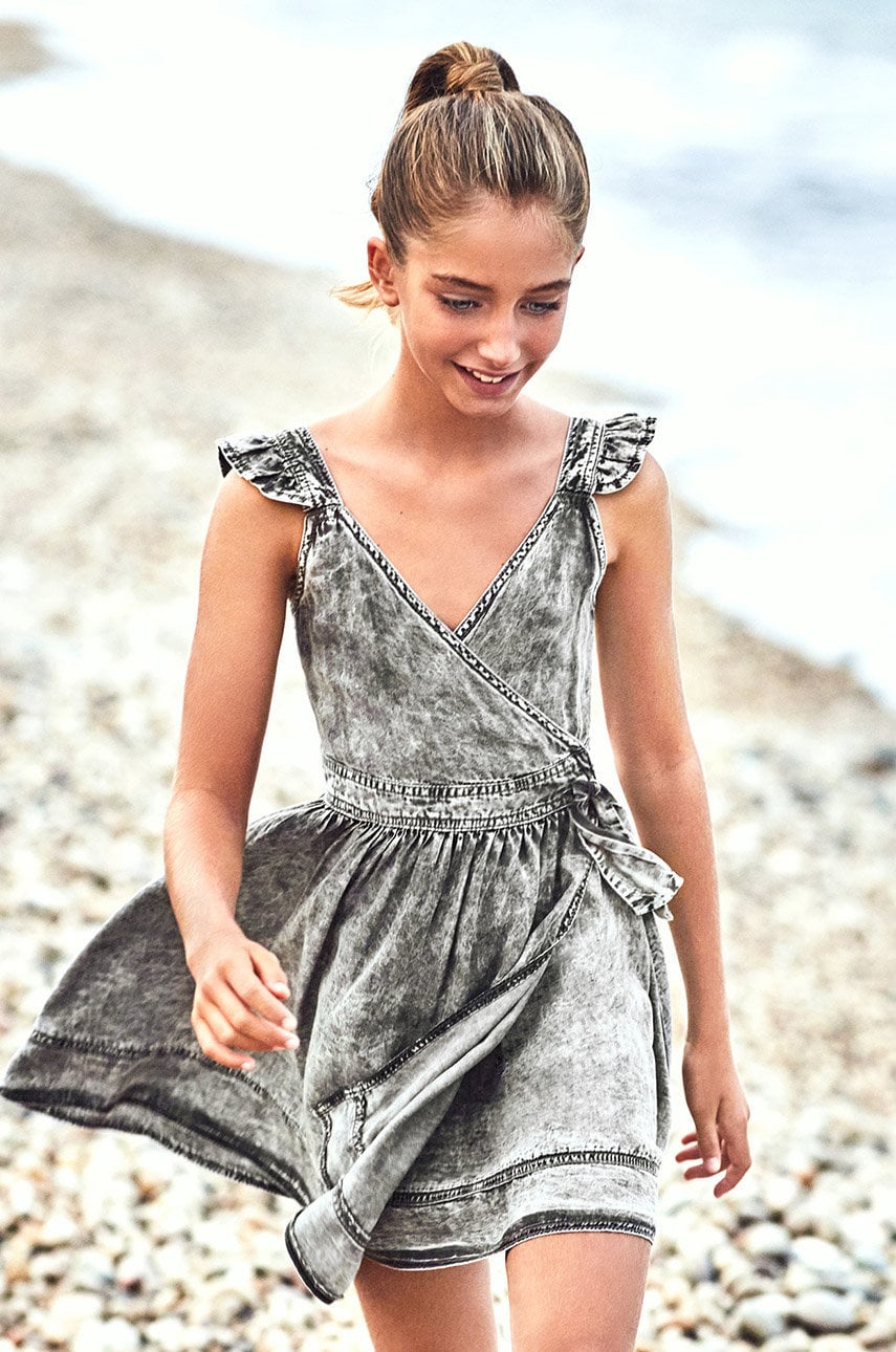 Mayoral rochie fete culoarea gri, mini, evazati