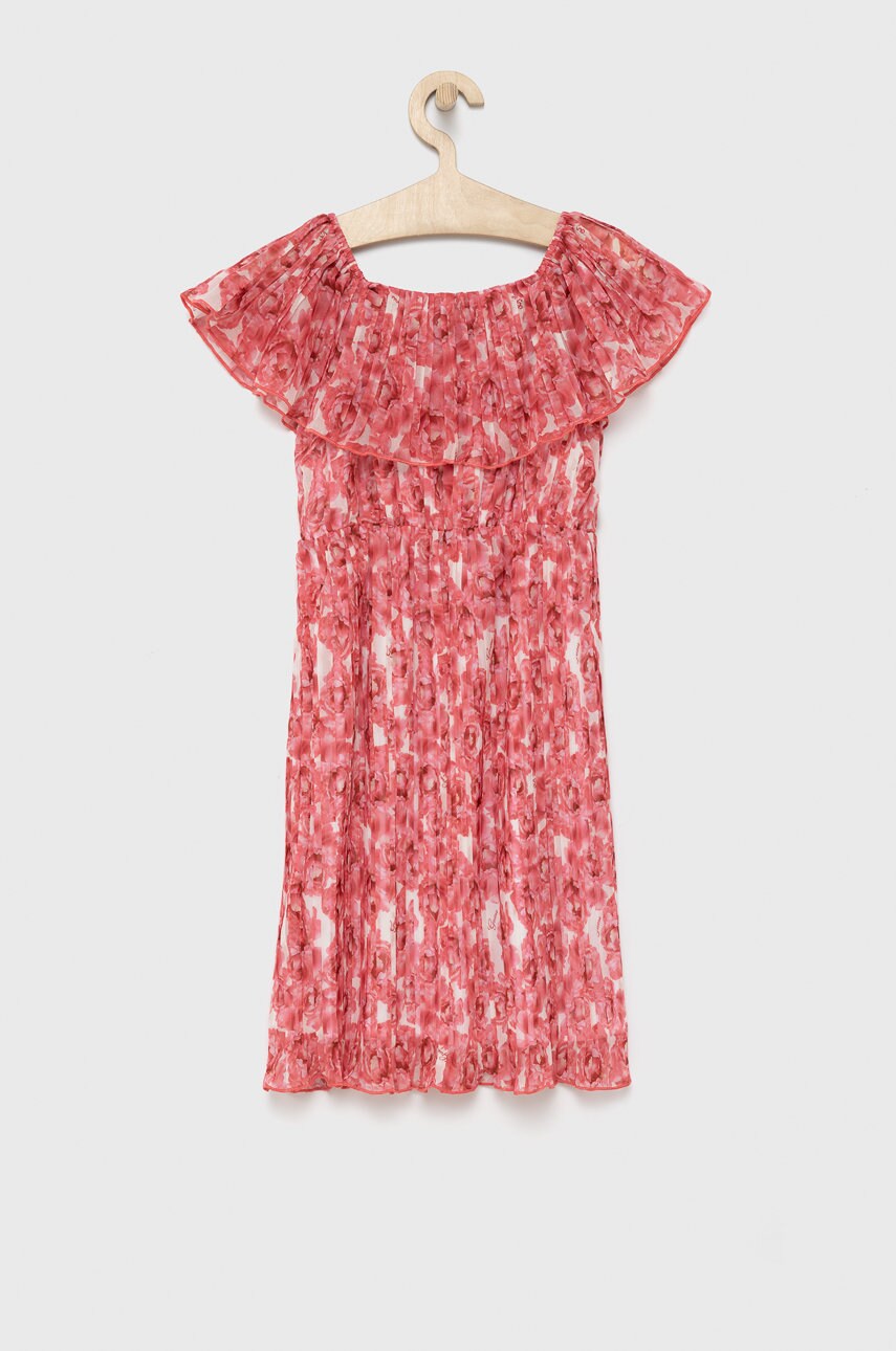 

Детское платье Guess цвет розовый mini расклешённая