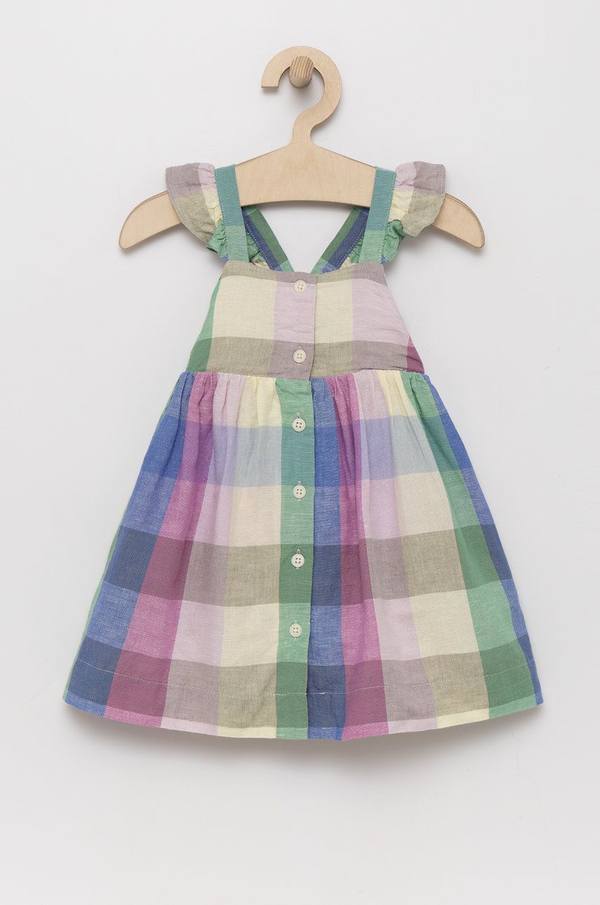 Dětské lněné šaty GAP mini, áčková - vícebarevná -  Podšívka: 100% Bavlna Hlavní materiál: