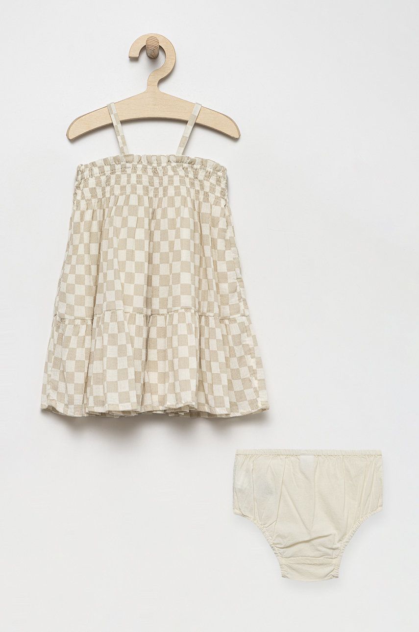 Dívčí šaty GAP béžová barva, mini - béžová -  100% Bavlna