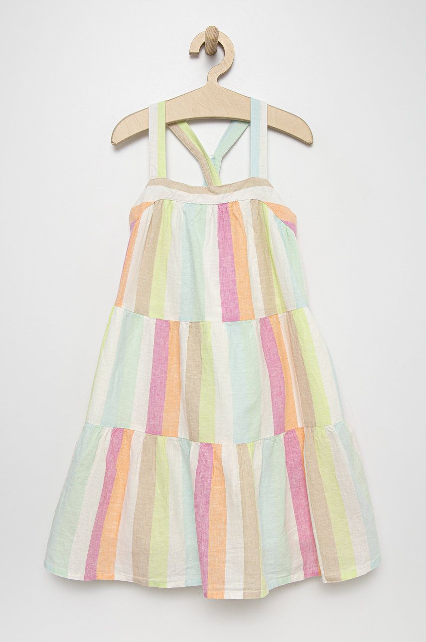 Dětské lněné šaty GAP mini - vícebarevná -  Podšívka: 100% Bavlna Hlavní materiál: 45% Bav